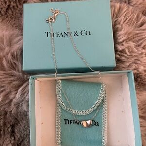Tiffany & Co. Silver Elsa Paretti Bean Pendant Necklace
